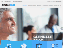Tablet Screenshot of glendalefootdoctor.com